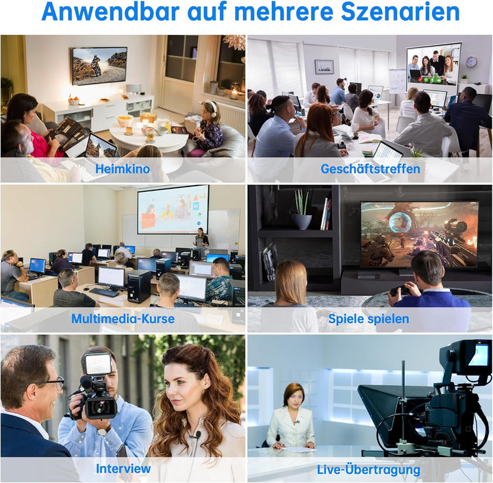 4K/5G Wireless HDMI Transmitter and Receiver, MpioLife Kabellos HDMI Sender und Empfänger, 165FT VGA