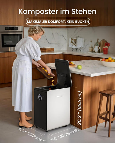 GEME 19L Elektrischer Komposter Küche, Weltweit erste Smarte Bio Kompostier Maschine, Dauerhafter Fi
