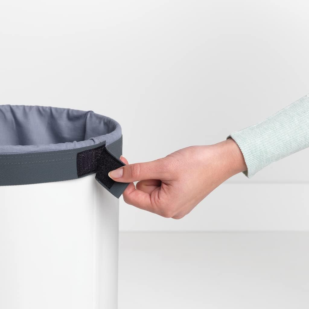 Brabantia - Wäschekorb - Quick-Drop-Öffnung - Perfekt sitzenden Baumwollwäschesack - Korrosionsfrei