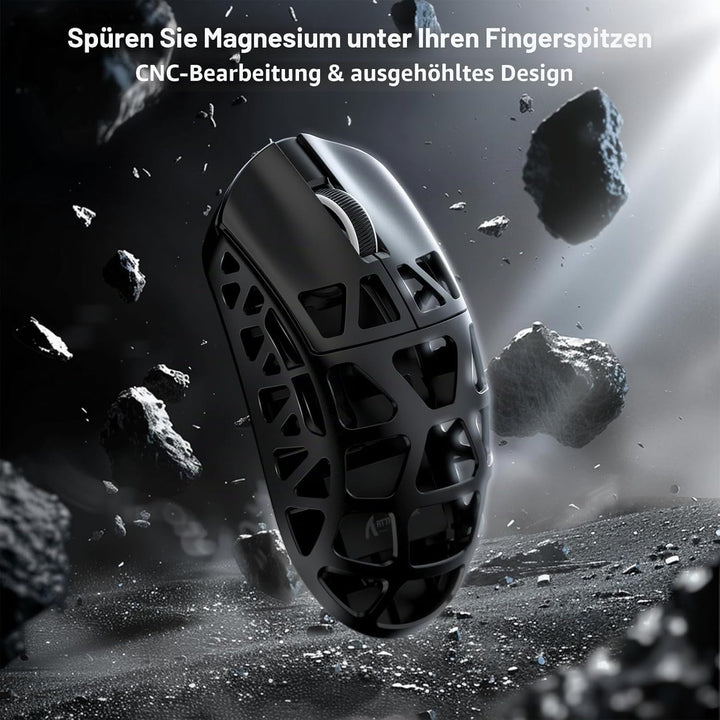 ATTACK SHARK R3PRO 46g Superlight Magnesiumlegierung Maus, 8000Hz Kabellose Abfragerate, 26000 DPI,