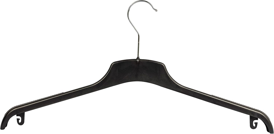 50 x Kleiderbügel Kunststoff CMG 47 cm Schwarz Anti-Rutsch Jackenbügel Hemden Trikots Mäntel Winterm