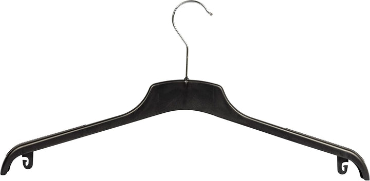 50 x Kleiderbügel Kunststoff CMG 47 cm Schwarz Anti-Rutsch Jackenbügel Hemden Trikots Mäntel Winterm