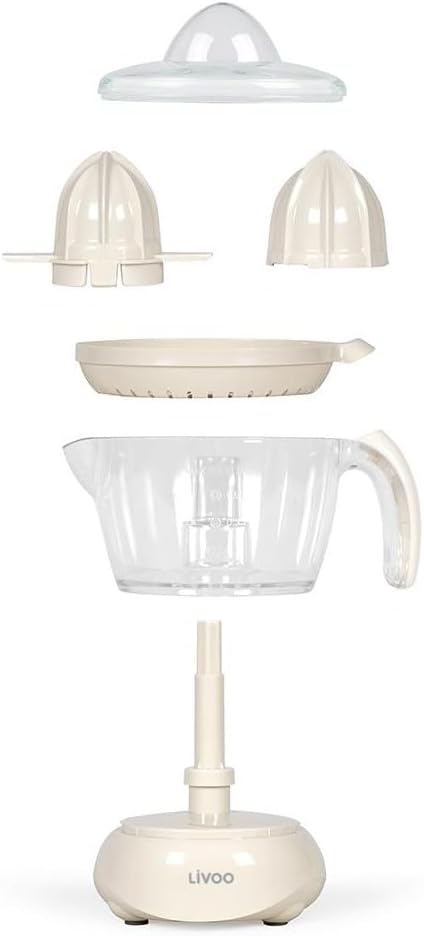 Livoo - Elektrische Zitruspresse DOD131C, Gebrochenes Weiss, Gebrochenes Weiß