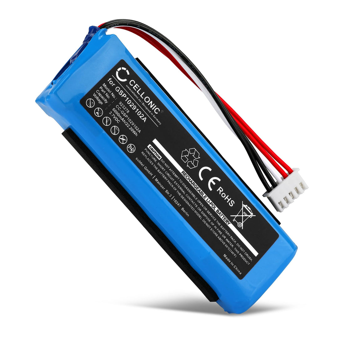 CELLONIC, Lautsprecherakku kompatibel mit JBL Charge 3 (2016) (6000mAh, 3.7V) Ersatzakku GSP1029102A