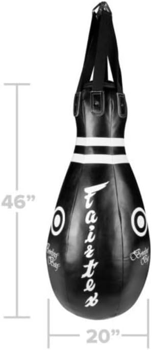 Fairtex HB3 Boxsack, extra gross, schwer, für Muay Thai, Boxen, Kickboxen, MMA – 39,7 cm B x 99,3 cm