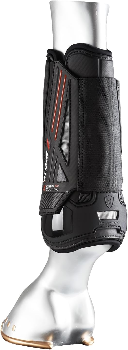 Zandonà Carbon Air X-Country Rear Protektoren für Pferde, kein Geschlecht. M Schwarz, M Schwarz