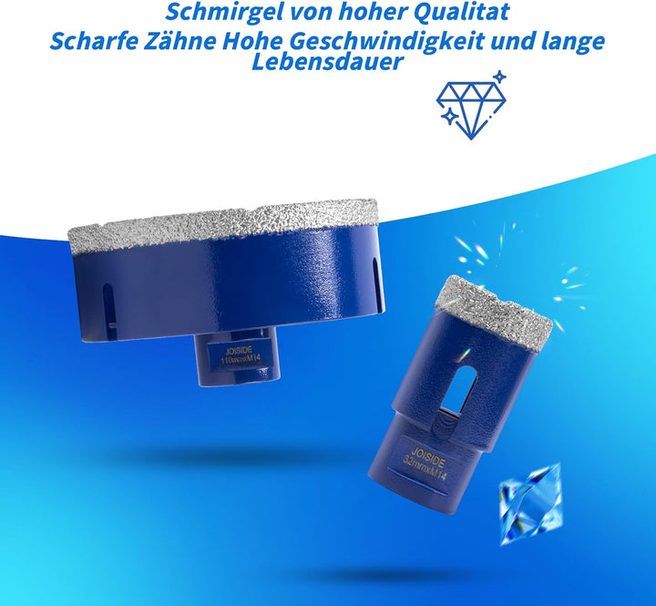 Fliesenbohrer 100mm x M14 Diamantbohrer Glasbohrer Fliesen Diamant Feinsteinzeug Bohrer für Keramik