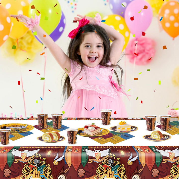 51 Stück Partygeschirr Geburtstag Partygeschirr Set mit Magicia, Pappteller Kindergeburtstag - Party