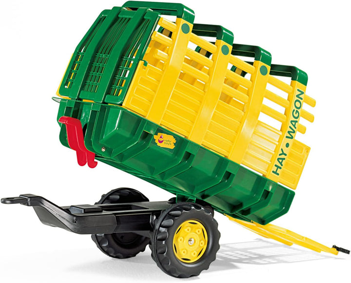 Rolly Toys rollyHay Wagon (Alter 3-10 Jahre, Zweiachsanhänger, Automatikverriegelung, Heckklappe ver
