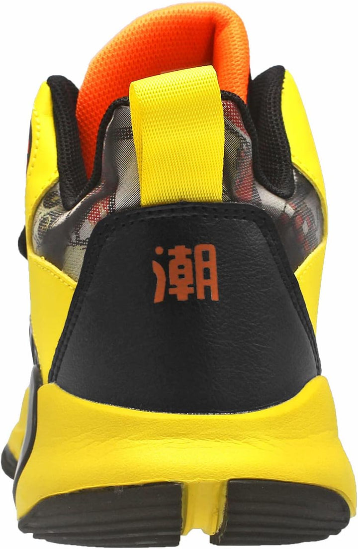 HSNA Basketball-Schuhe für Kinder Sportschuhe mit Klettverschluss Jungen Grösse 30-40 35 EU Schwarz