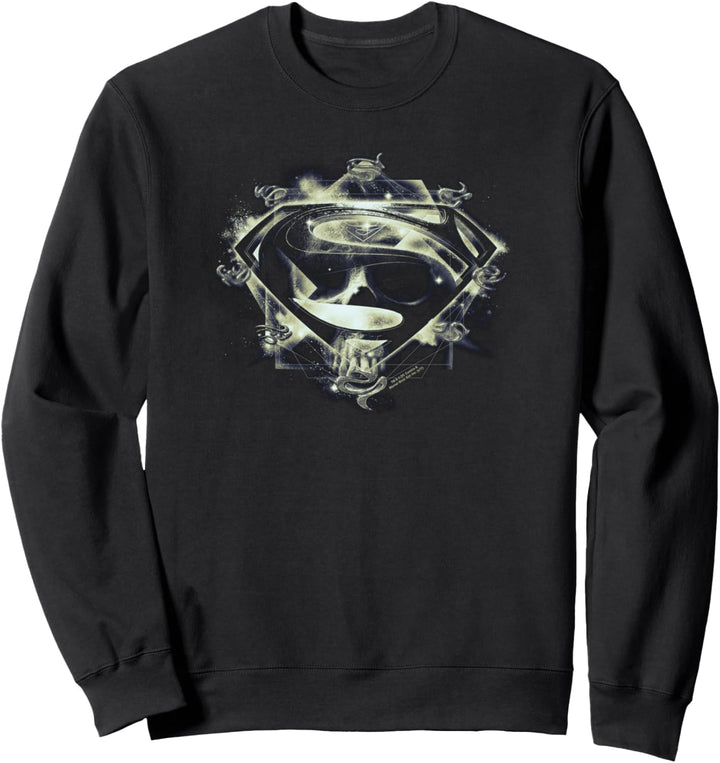 Superman Man of Steel Skulls and Symbols Sweatshirt