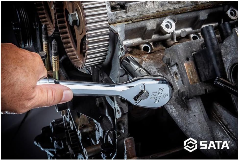 SATA Umschaltknarre 120XP, 1/4 ' ST11974 (Quick-Release-Knarre Quick-Release-Ratsche Knarre Ratsche