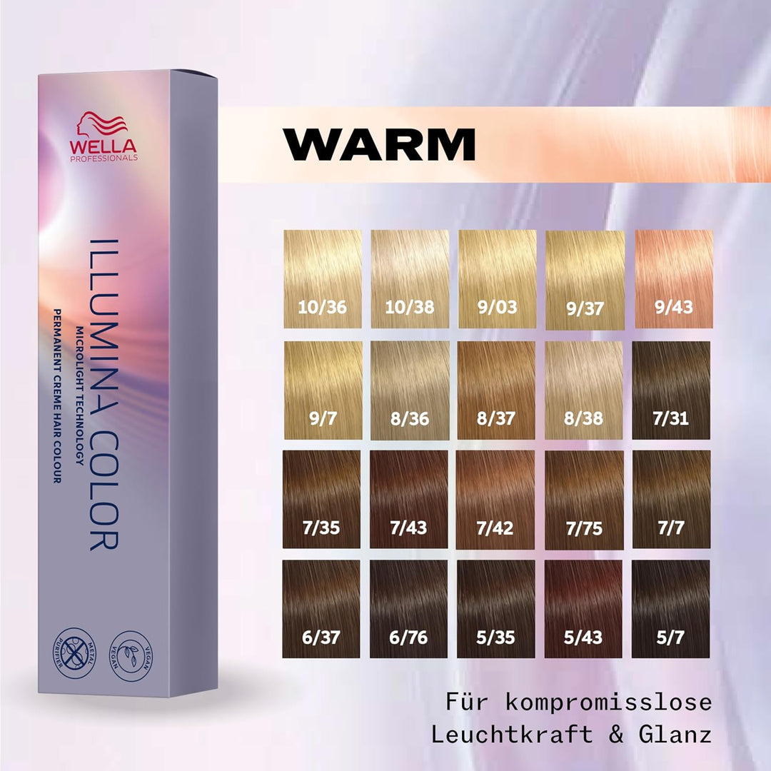 Wella Professionals Illumina Color – Permanente, vegane Premium-Haarfarbe - natürliche Farbergebniss