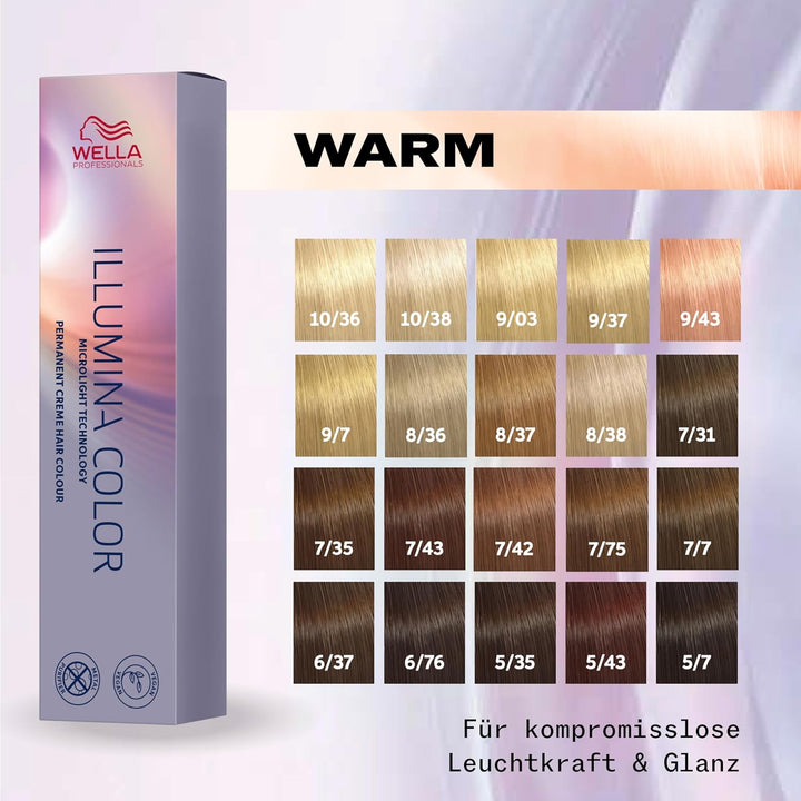 Wella Professionals Illumina Color – Permanente, vegane Premium-Haarfarbe - natürliche Farbergebniss