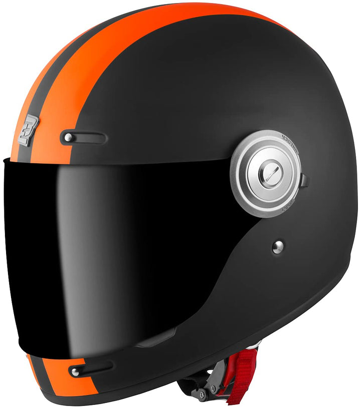 Bogotto V135 D-R2 Helm (Black Matt/Orange,XS) XS Schwarz Matt/Orange, XS Schwarz Matt/Orange