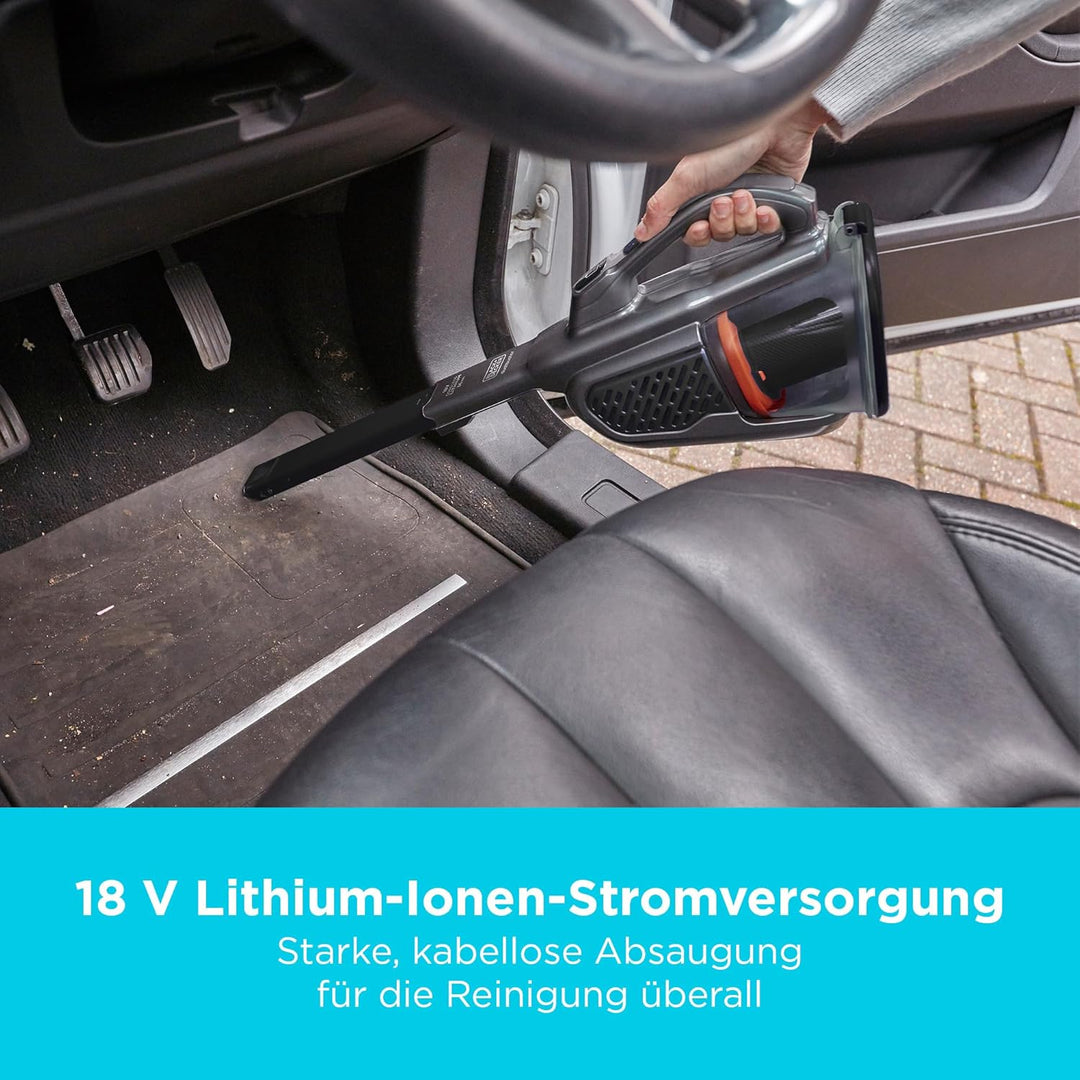BLACK+DECKER 18 V Akku-Handstaubsauger mit 36 Wh Akku und Ladestation, BHHV520BT-QW 36 Wh mit Basis