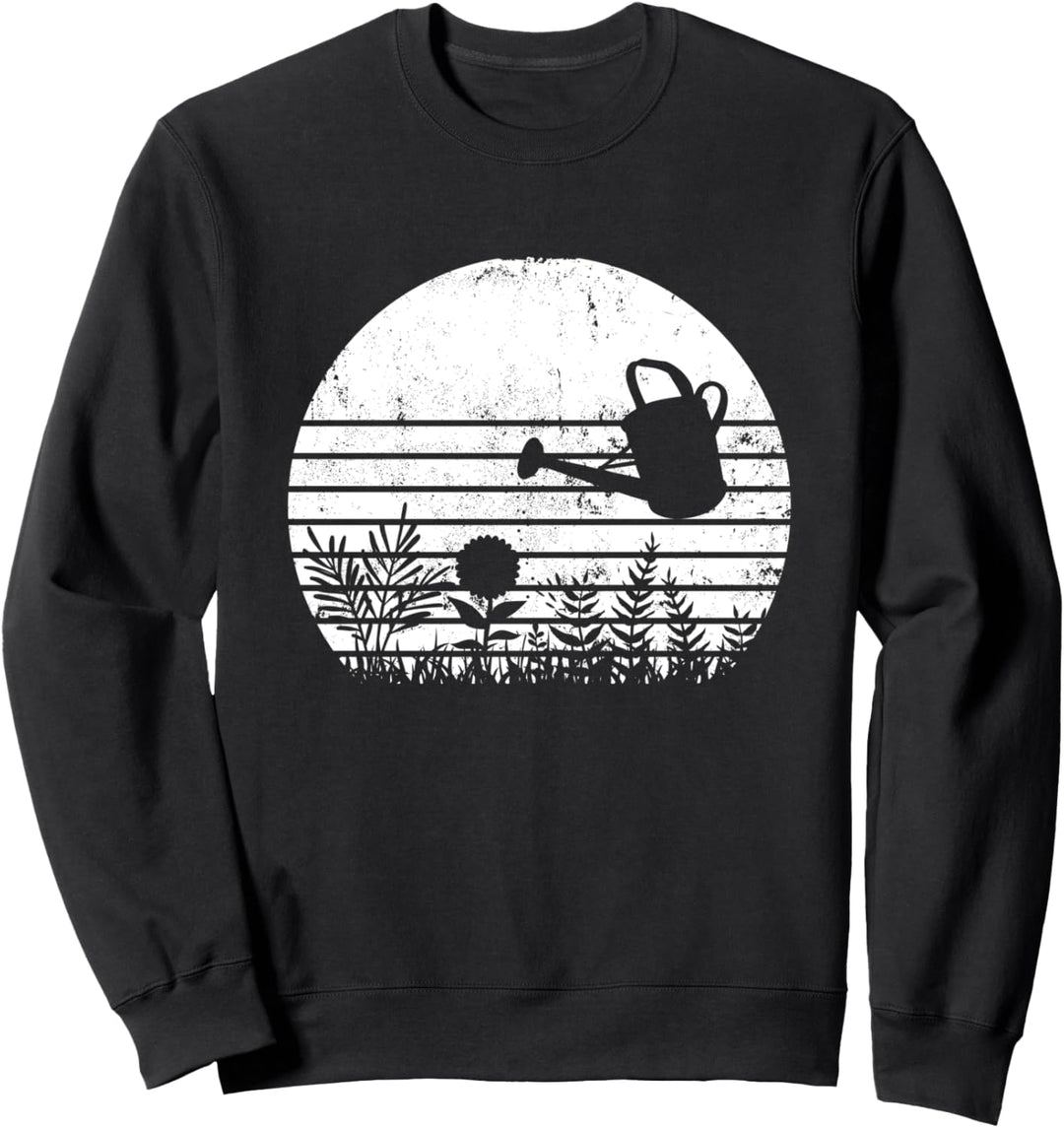Gartenarbeit Retro Giesskanne Gärtner Beet Gartenarbeiter Sweatshirt