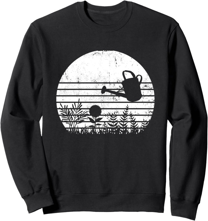Gartenarbeit Retro Giesskanne Gärtner Beet Gartenarbeiter Sweatshirt