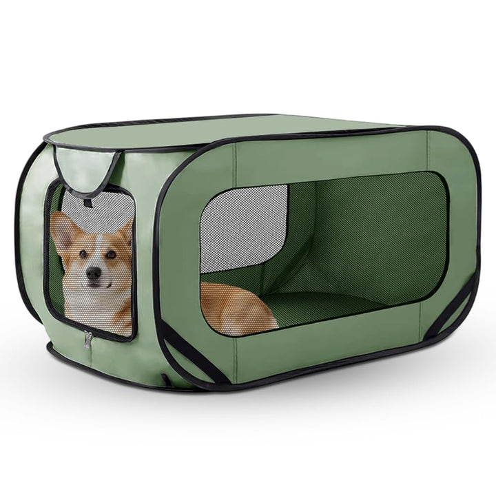 Faltbare Hundebox Auto, Transportbox Hund & Katze bis 29.5 kg (94x53x53 cm), Robuste Hundetransportb
