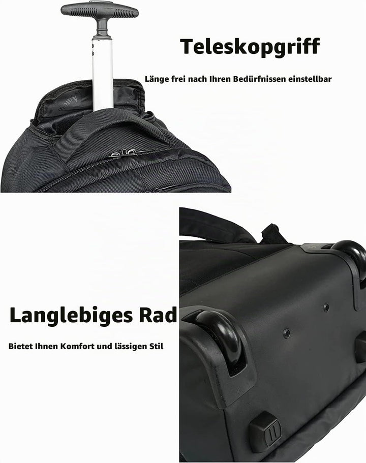 MATEIN Rucksack mit Rollen, Rucksack trolley, 18 Zoll Business Trolley | Gross Rolling Trolley Rucks