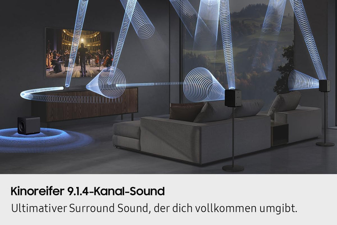 SAMSUNG HW-Q935GF Q-Series 9.1.4-Kanal-Soundbar für Fernseher, Kabelloser 6,5"-Subwoofer, 2.0.2-Kana