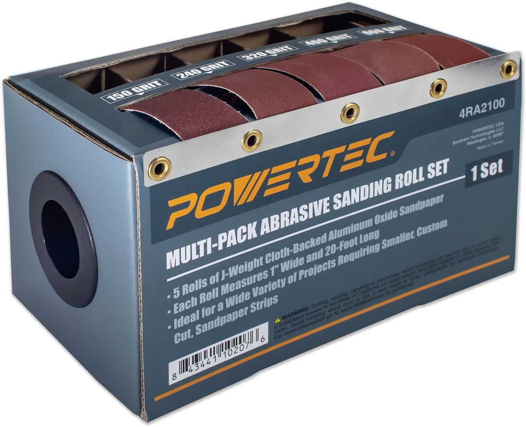 POWERTEC 4RA2100 Schleifpapierrollen für die Automobil-/Holzbearbeitung | Schleifpapierspenderbox mi