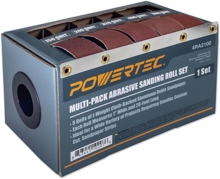 POWERTEC 4RA2100 Schleifpapierrollen für die Automobil-/Holzbearbeitung | Schleifpapierspenderbox mi