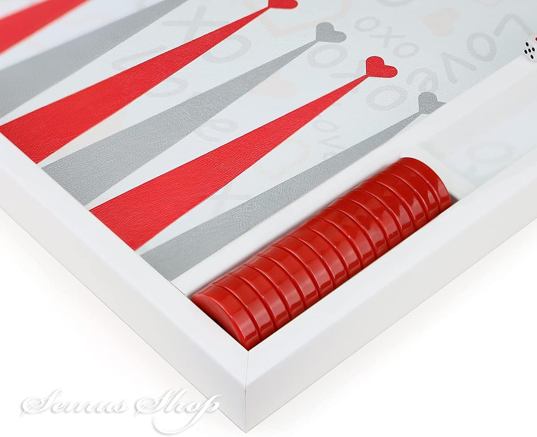 Luxus Designer Backgammon Tavla XXL Gesellschaftsspiele Lover Valentinstag