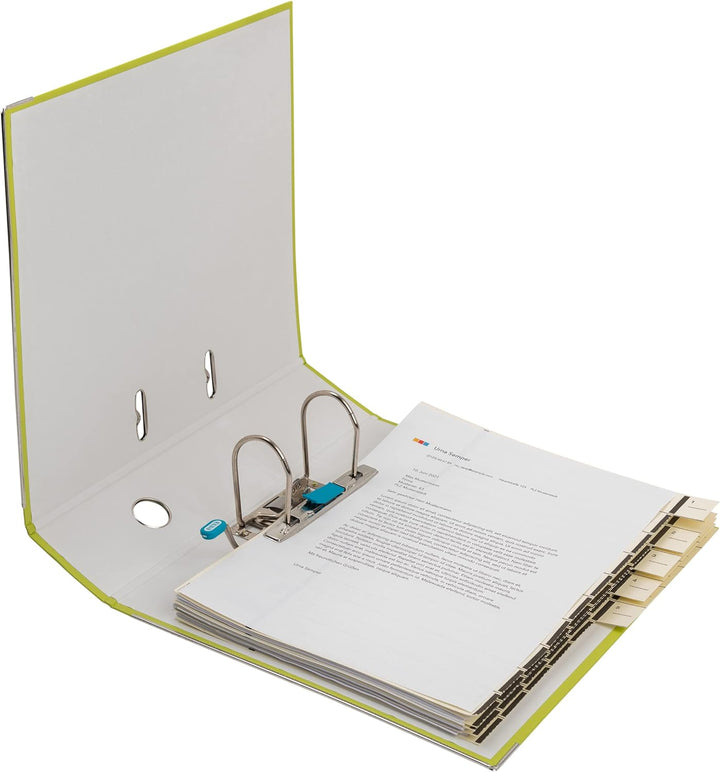 Elba Ordner A4, Smart Pro, 8 cm breit, Kunststoff aussen, hellgrün, 10 Stück hellgrün A4, breit, hel