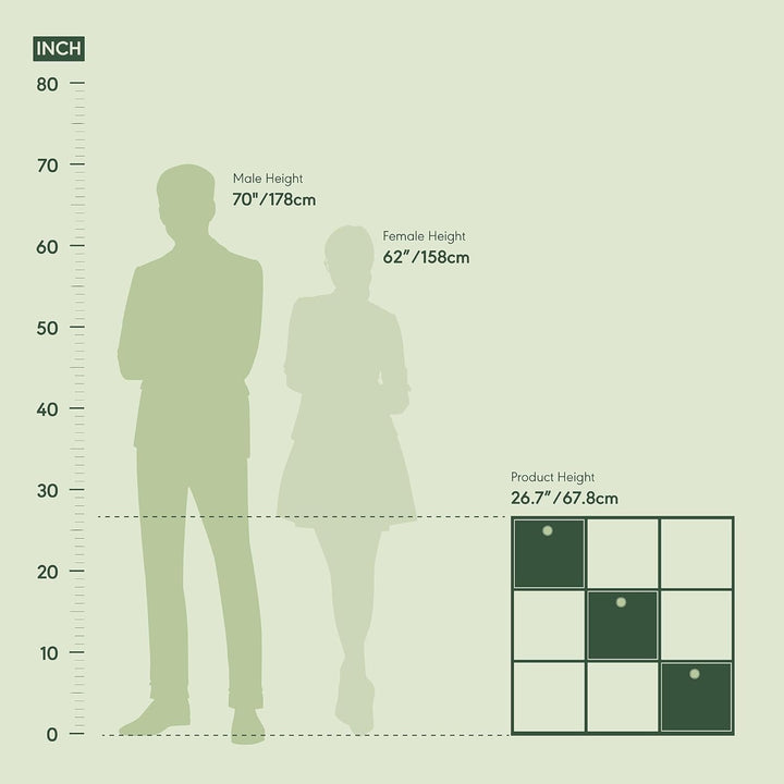 Furinno Simplistic Organizer/Regal mit 9 Fächern und 3 Einschüben, holz, Espresso/Schwarz, 20.07 x 6