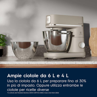 Electrolux Küchenmaschine Planetaria Multifunktions-Küchenmaschine, E6KM1-4PPT, Kitchen Assistent Ma