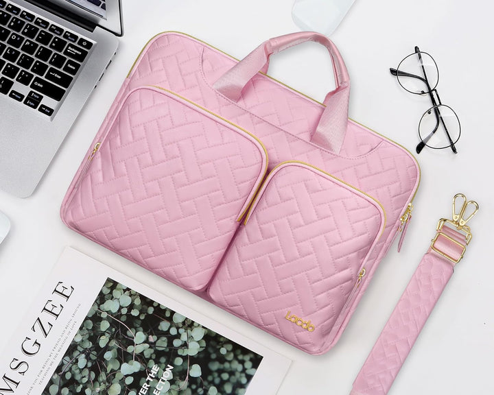 Lacdo 360° Rundumschutz Laptop Schultertasche Hülle für Acer HP Dell ASUS Laptop 15-15.6 Zoll, Acer