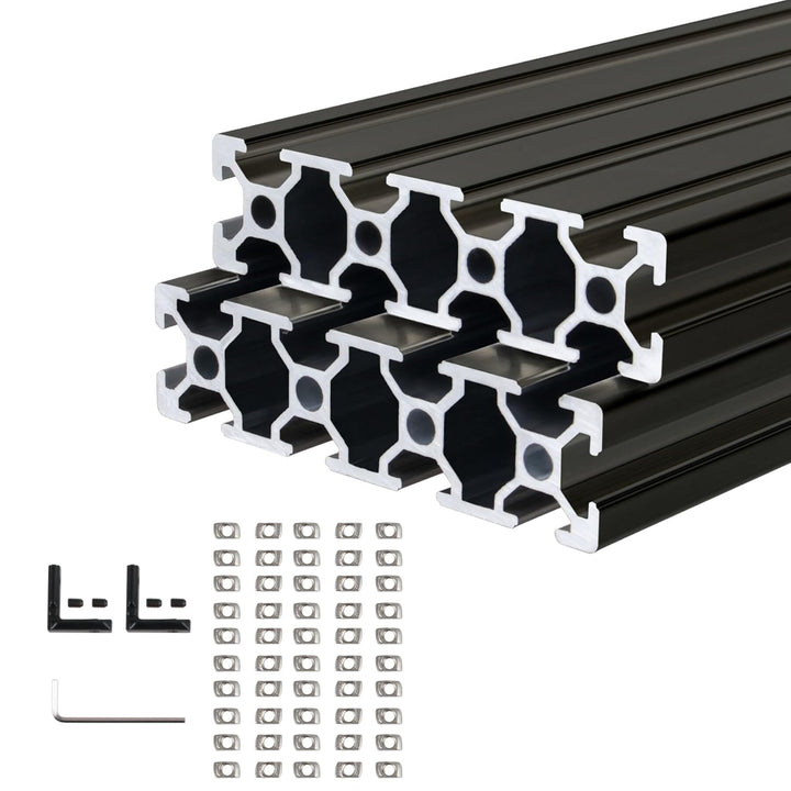 CNCYEAH 2 Stück 2080 Aluminiumprofil Extrusions 1000mm Nut 6.2 T-Typ Europäischer Standard Eloxierte