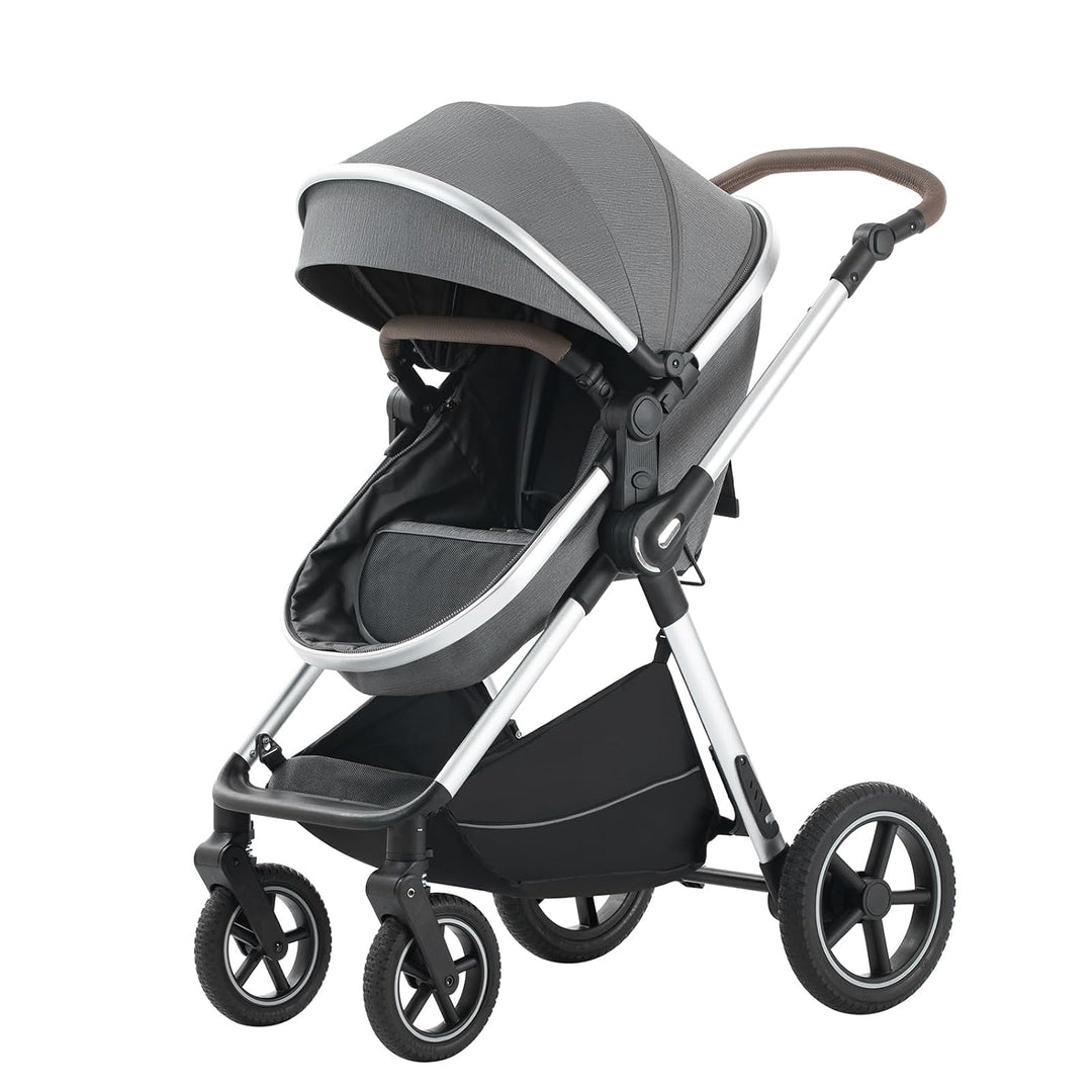 BEBBY Kinderwagen, Standard-Kinderwagen, Kinderwagen 3 in 1,Kinderwagen mit Faltbarem Tragbarem für