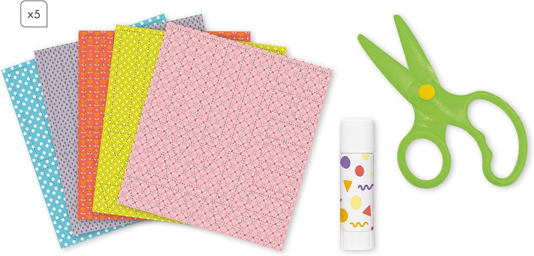 Janod - My Arts & Crafts - Ab 4 Jahre - Ausschneiden und Kleben - 4 Bilder - Kreatives Hobby Kinder