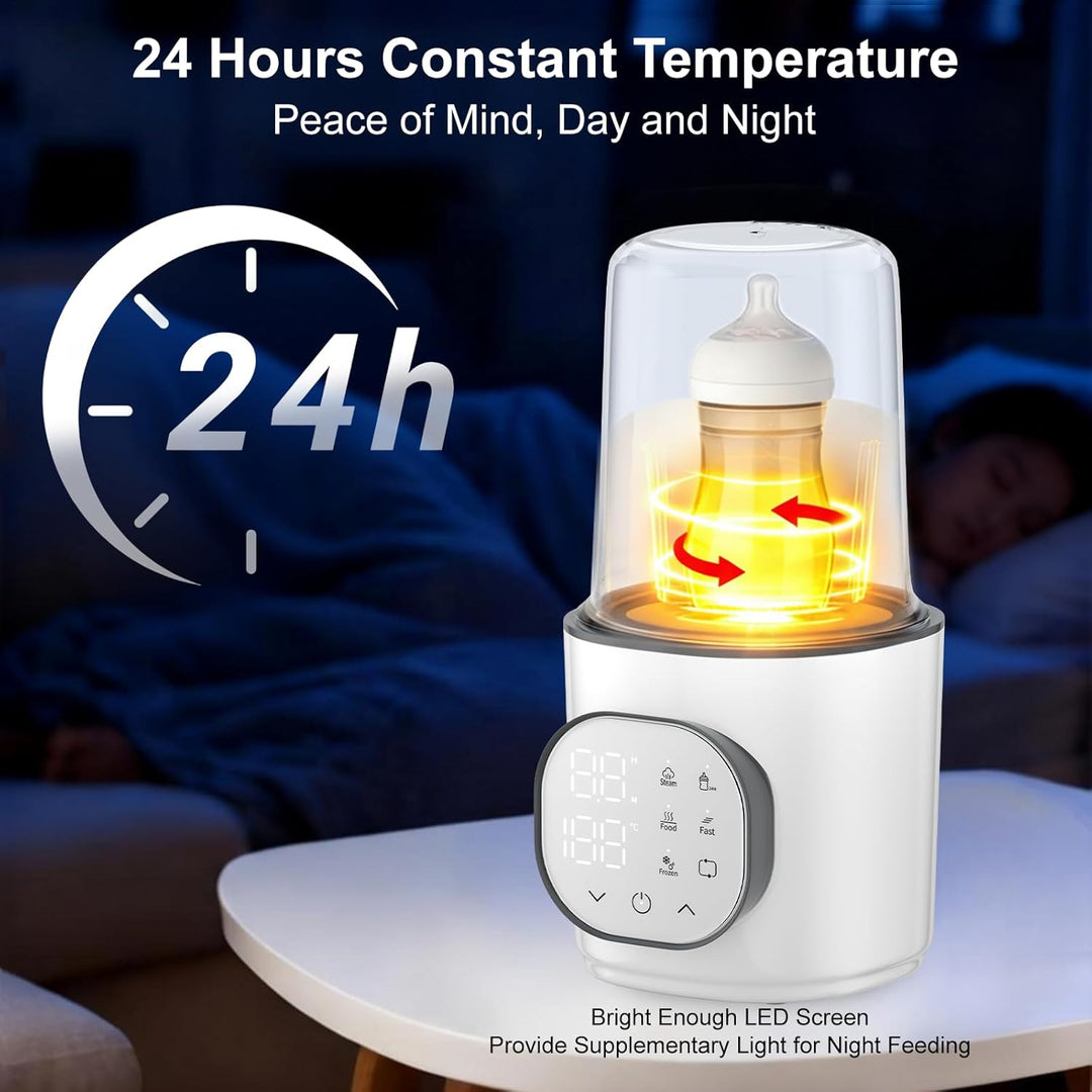 Flaschenwärmer Baby Kabelgebundener mit präziser Temperaturkontrolle, 9-in-1 Babyflaschenwärmer mit