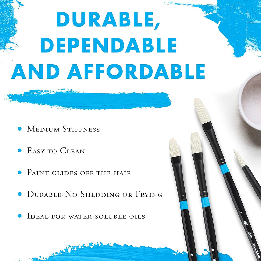 Princeton Aspen, Glare-Free Indoor/Outdoor Brush for Acrylic &amp; Oil, Series 6500 Synthetic, Flat Mott