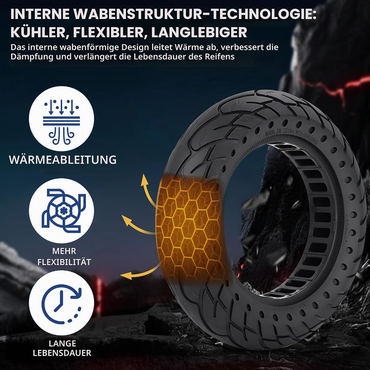 ANSENI 2 Vollreifen 10X2,5 Ersatzreifen,10 zoll e-scooter reifen für Segway Ninebot G30 Max,G30 /G30