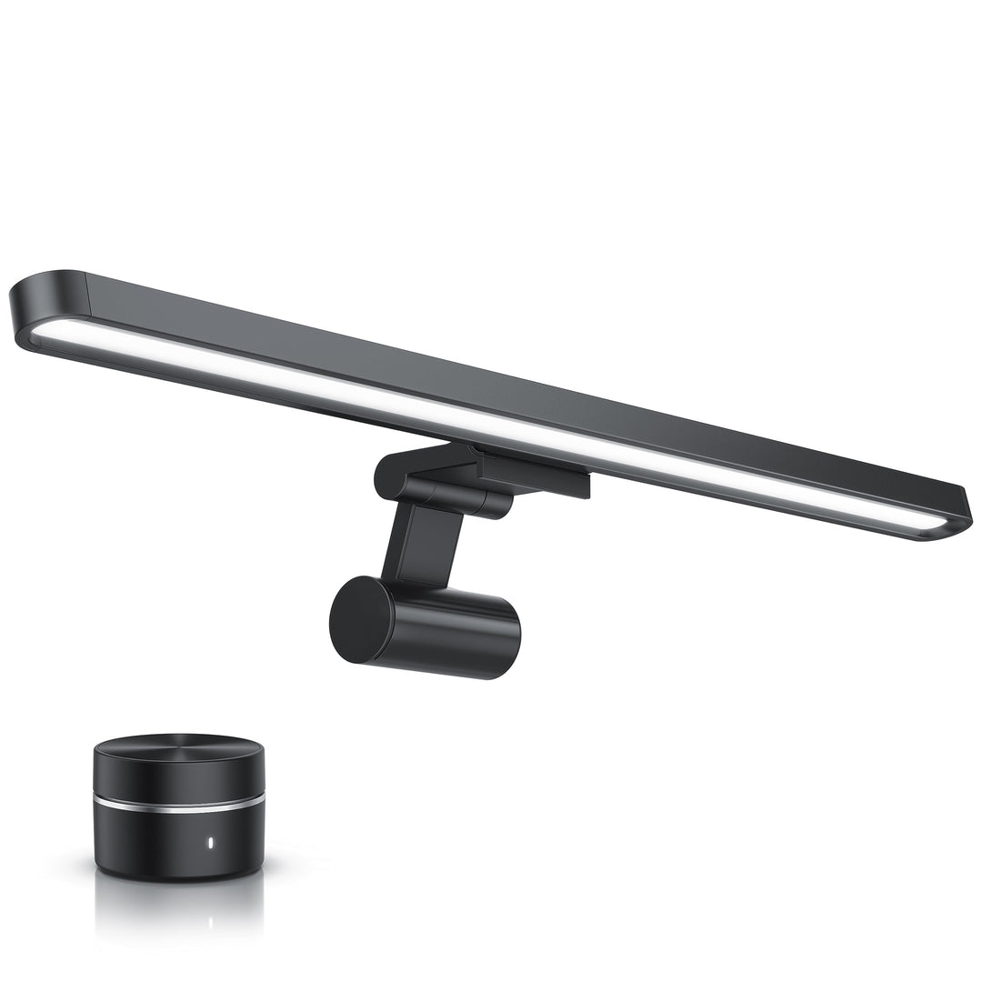 CSL-Computer Monitor Lampe LED dimmbar mit 8 Helligkeits und 3 Farbstufen, USB Monitorlampe mit asym