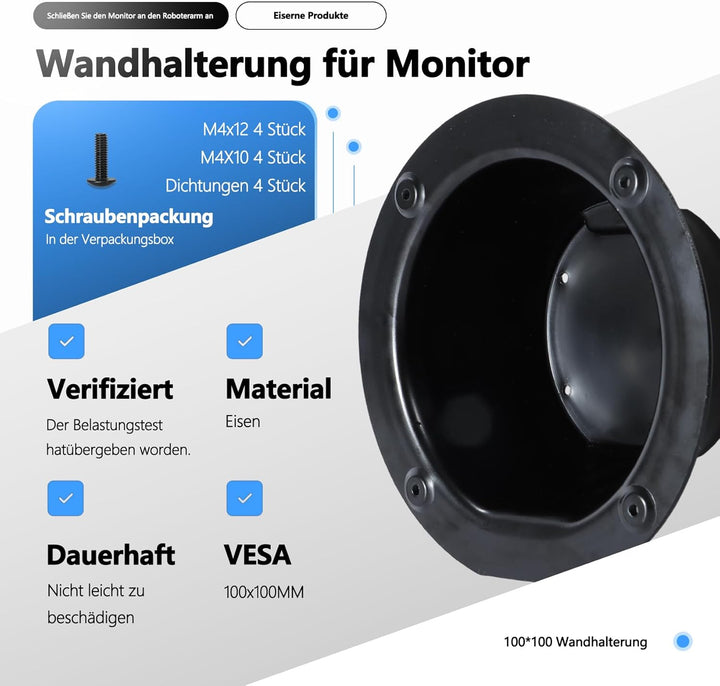 Odyssey G9 VESA-Halterungsadapter kompatibel mit Samsung Odyssey Neo G9 49" Monitoren(Passend für G9