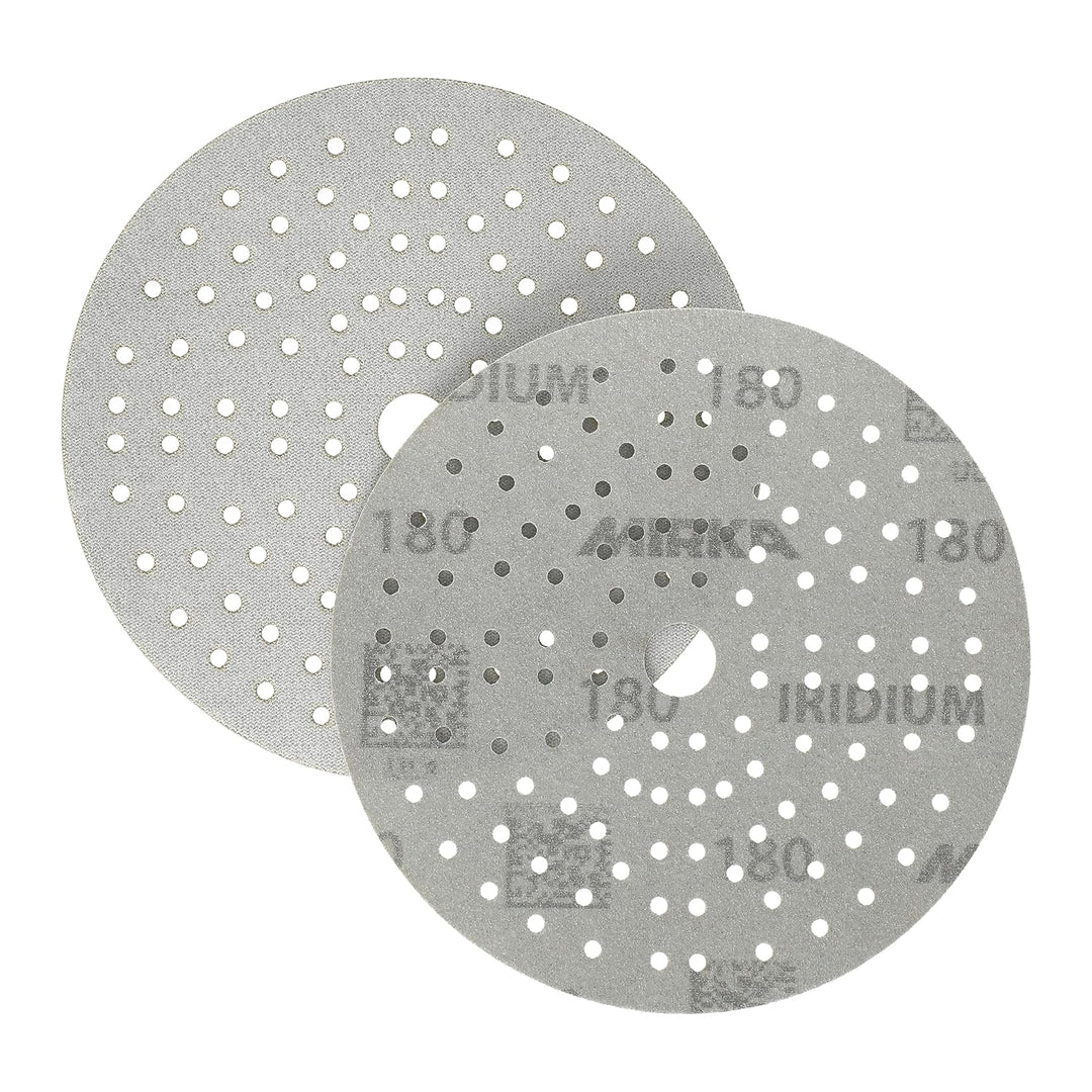 100x MIRKA Haftschleifscheibe IRIDIUM Grip 121L 150mm K.180 f.HO/Metall/Lack/Ku. Korn P180, Korn P18