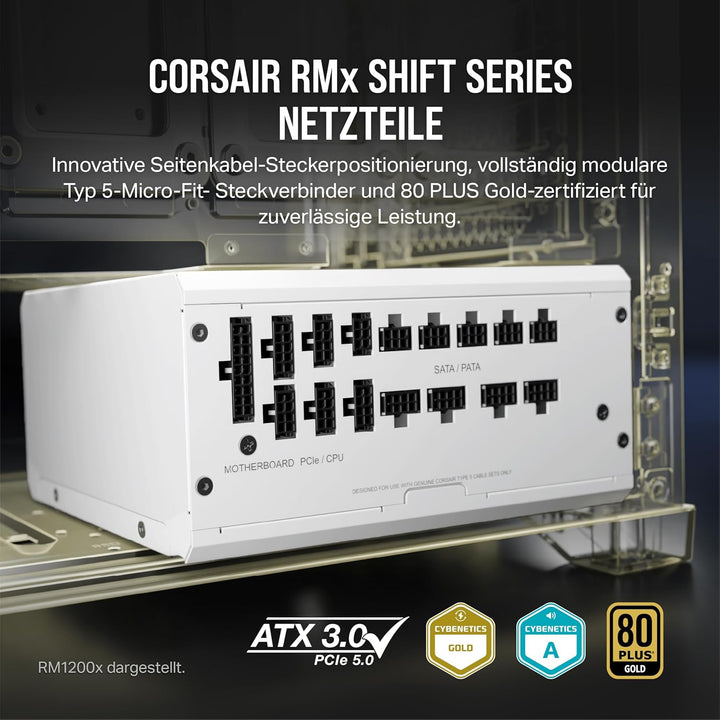 Corsair RM850x SHIFT Vollmodulares ATX-Netzteil - Modulare Seitenschnittstelle - ATX 3.1- & PCIe 5.1