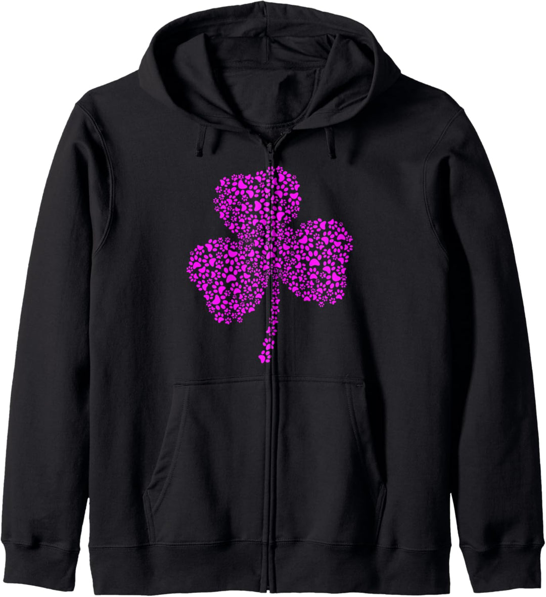Hund Pfote Shamrock St Patricks Day Katze Saint Pattys Kapuzenjacke