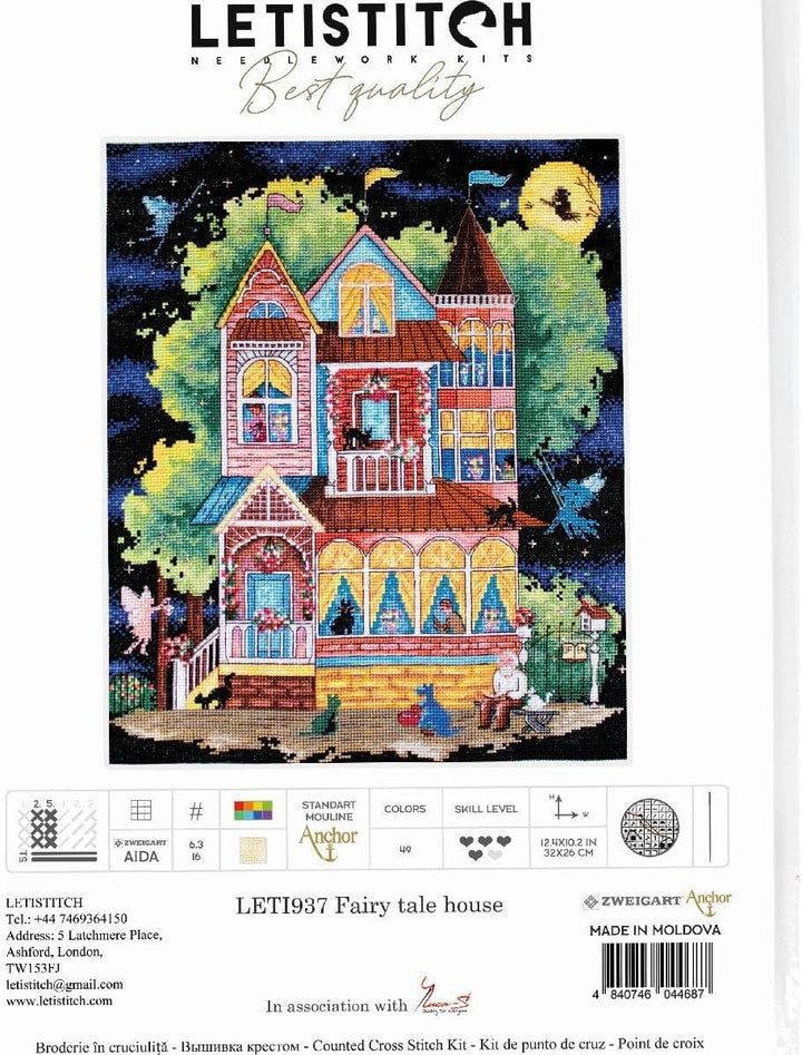 Letistitch Leti937 Kreuzstich Set, Mehrfarbig, 32x26cm 32x26cm Mehrfarbig, 32x26cm Mehrfarbig