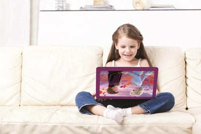 LEXIBOOK JC598FZi1 Disney Frozen 2-pädagogisches und zweisprachiges Laptop Französisch/Englisch Mädc