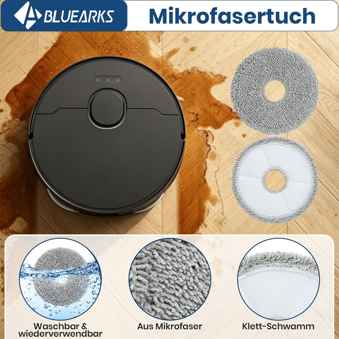 Bluearks 21 Stück Zubehör für Dreame L10s Pro Ultra Heat/X30 Ultra Saugroboter, Bestehend Aus 1 Haup