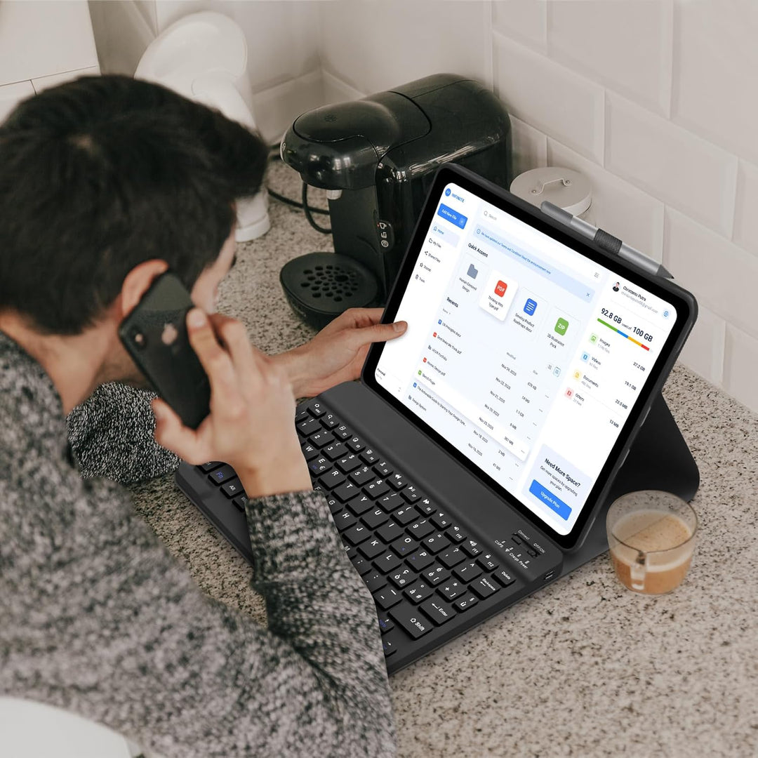 Tastatur Hülle für Lenovo Tab M11 2024 11 Zoll (TB330/TB331), Italienisch QWERTY Abnehmbare Bluetoot