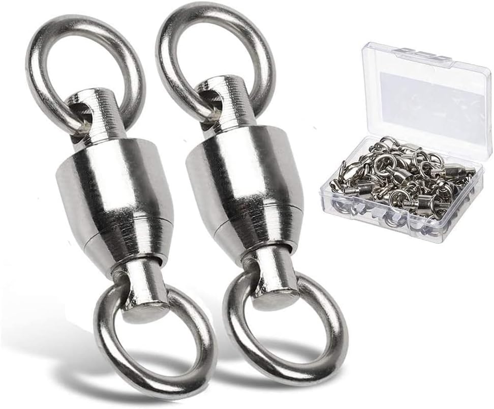 9Tong Ball Bearing Wirbel Geschweisst Ringe, Wallerwirbel Meereswirbel Salzwasserfest Spaltring Ange