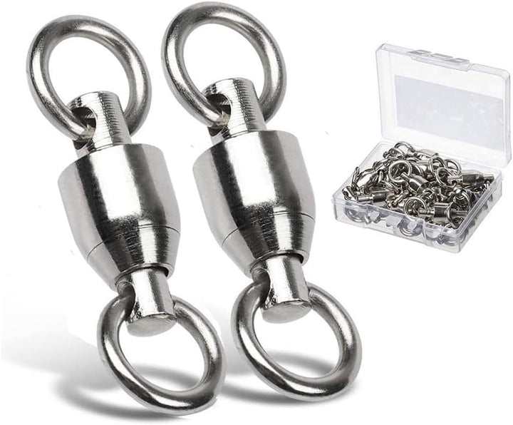 9Tong Ball Bearing Wirbel Geschweisst Ringe, Wallerwirbel Meereswirbel Salzwasserfest Spaltring Ange