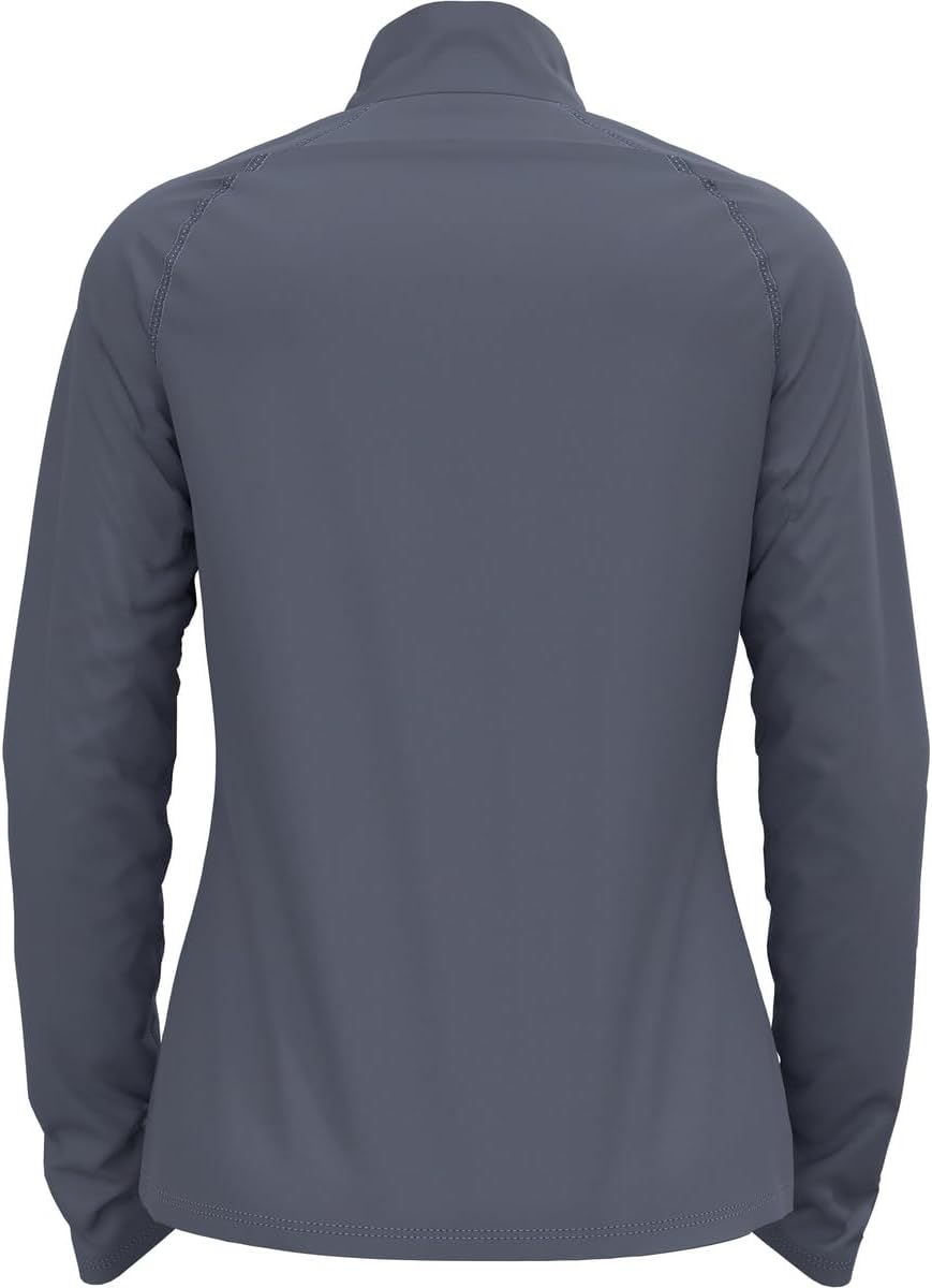 Odlo Damen Besso_542471 Mid Layer mit Reissverschluss XL Folkstone Gray, XL Folkstone Gray